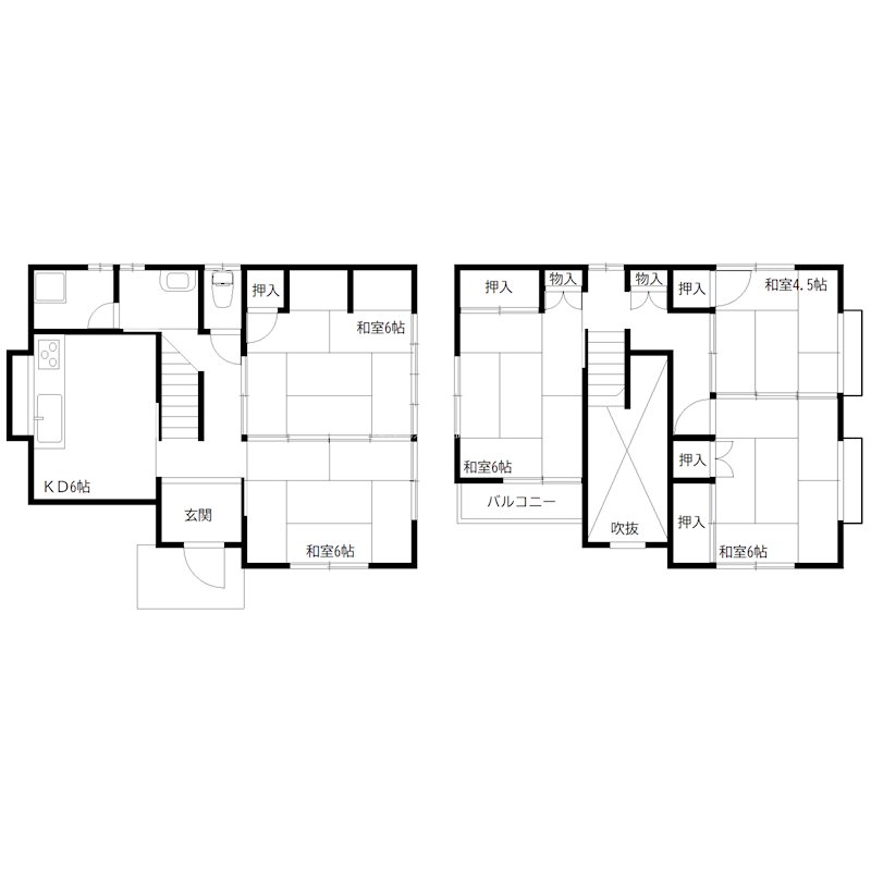 山手貸家 間取り図