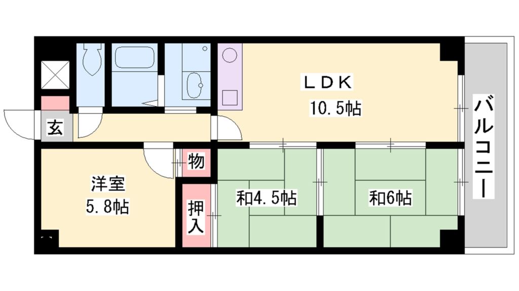 エクセル東加古川壱番館 間取り図