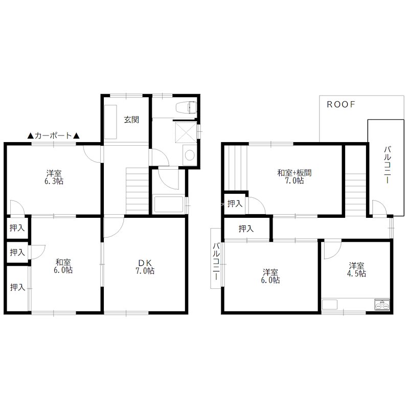 宮西　中古戸建 間取り図