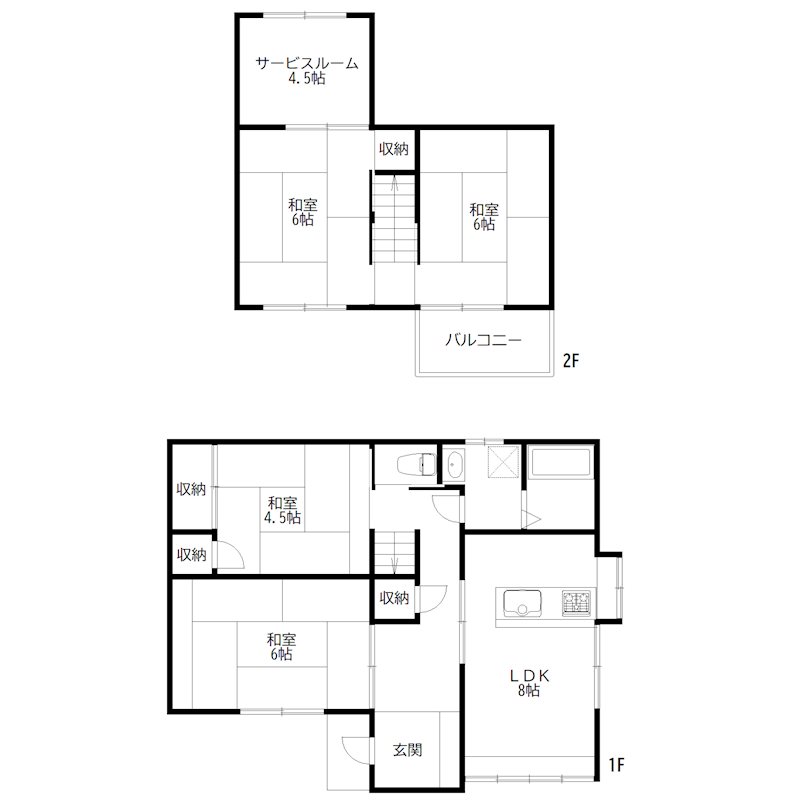 高砂市曽根町貸家 間取り図