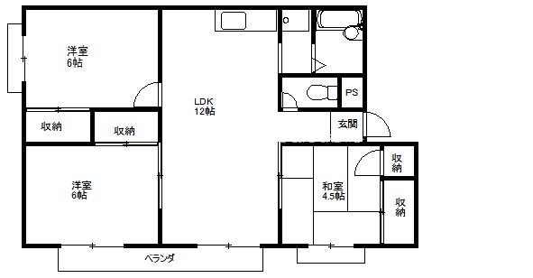 エステート若宮 間取り図