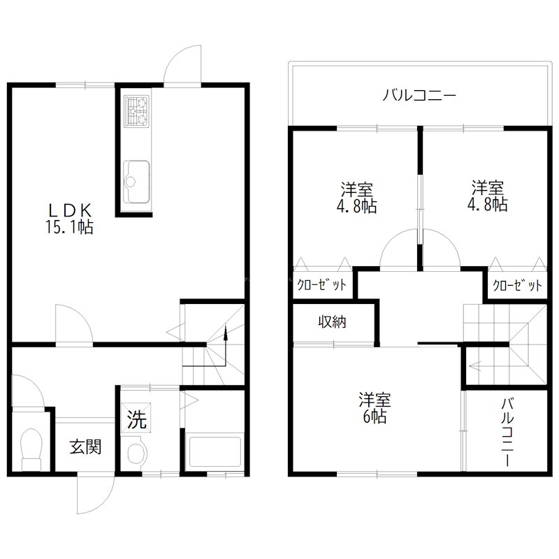 メゾンイブキ 間取り図