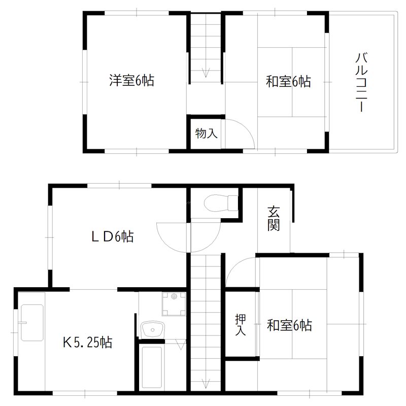 六分一戸建 間取り図