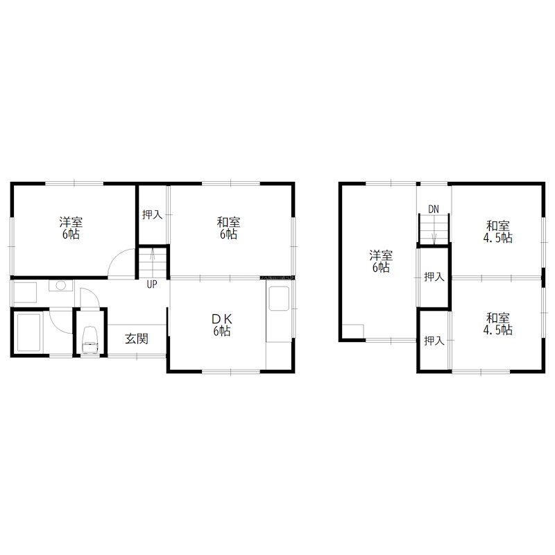 北在家戸建 間取り図