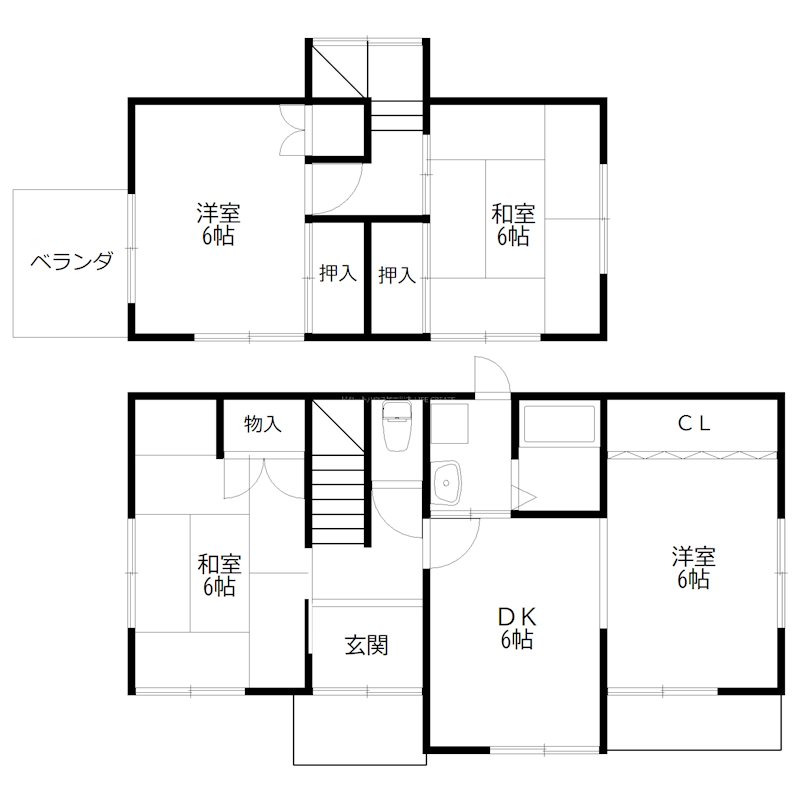 高畑貸戸建 間取り図