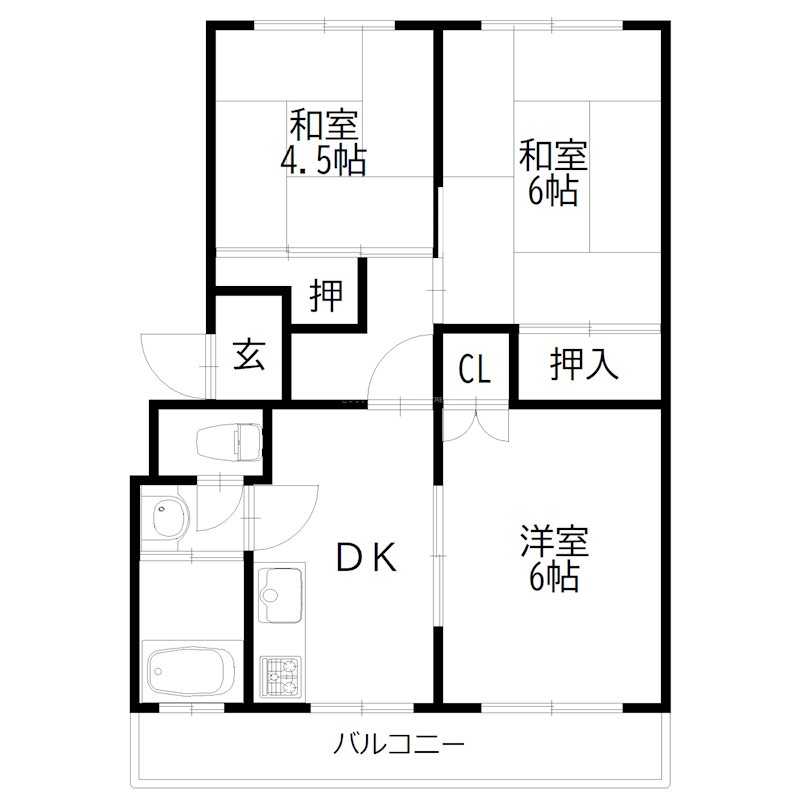 ネオコーポ平松公園前 間取り図