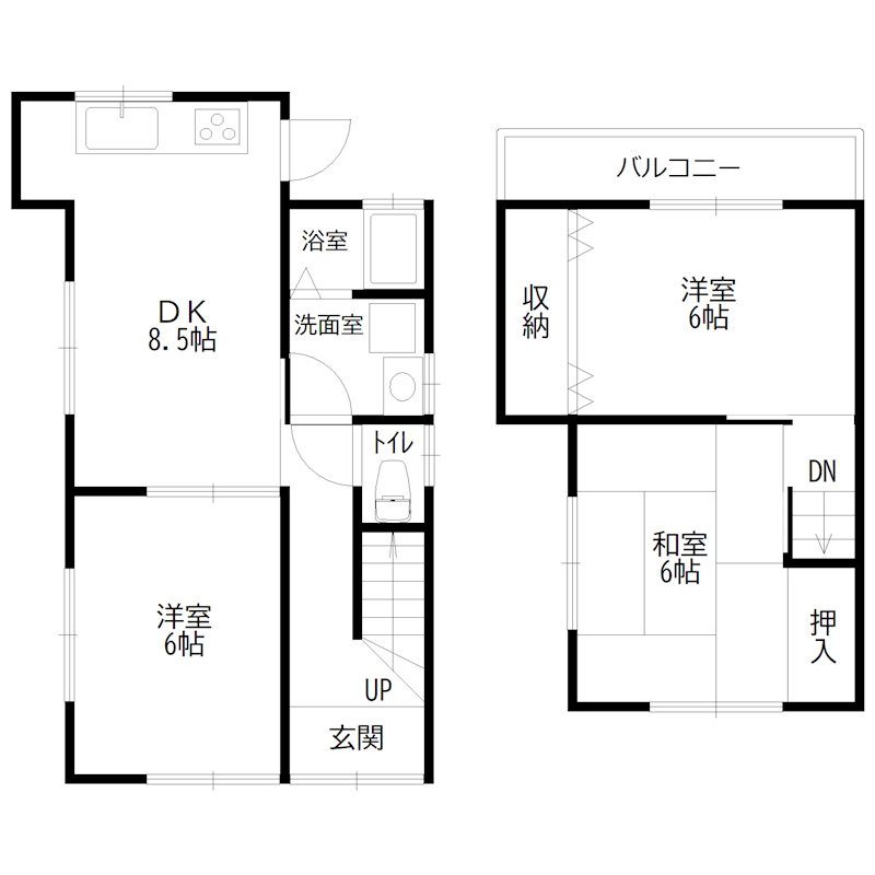 別府町戸建 間取り図