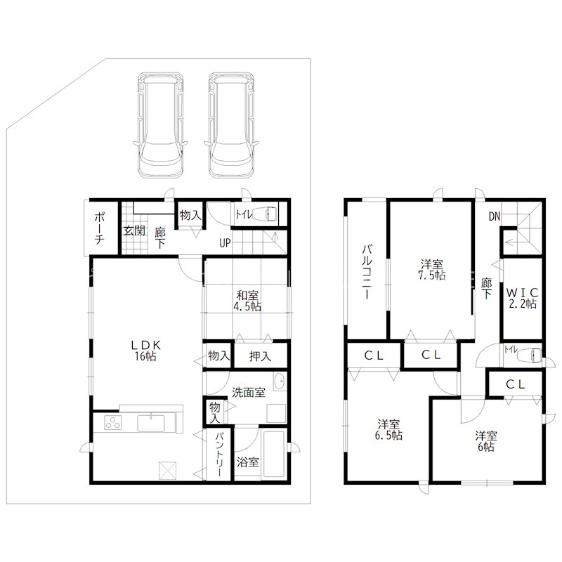 緑丘戸建 間取り図
