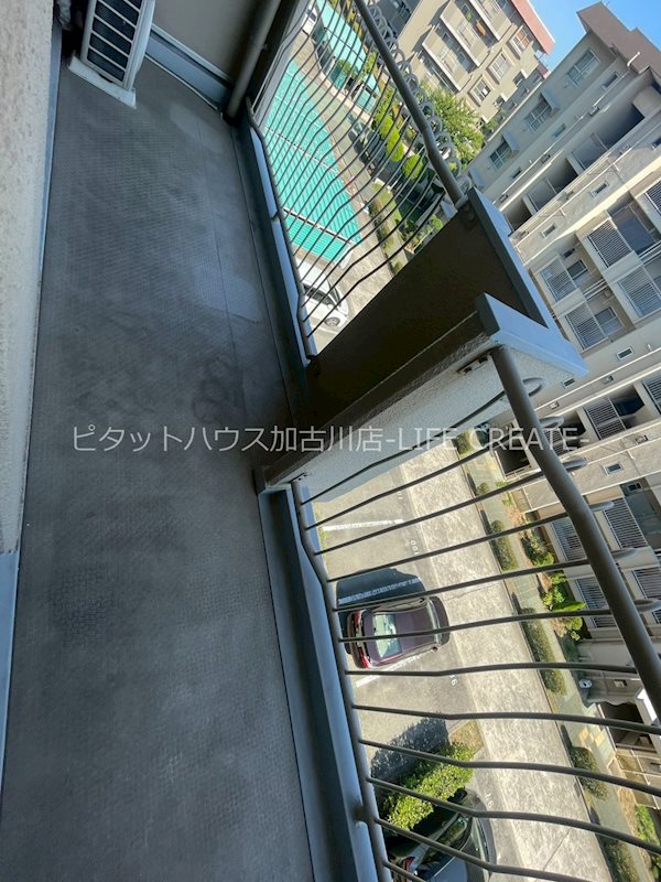城の宮第一住宅６Ａ  ベランダ