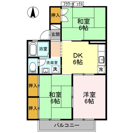 フリーデン　Ⅱ棟 間取り図