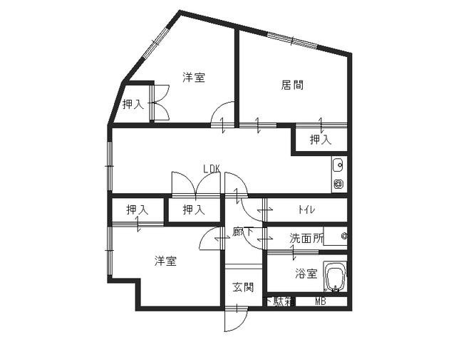 サングレース荒井 間取り図