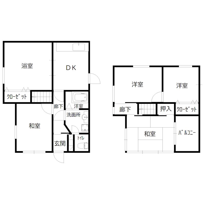 北在家貸家 間取り図