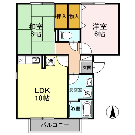 フリーデンⅢ棟 間取り図