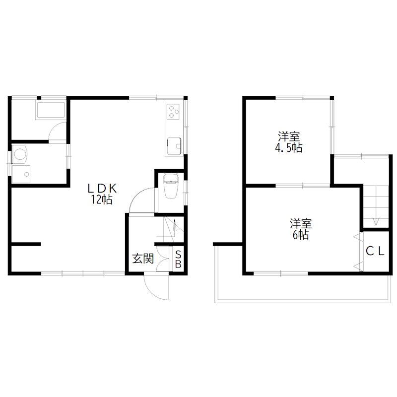 阿弥陀貸家 間取り図