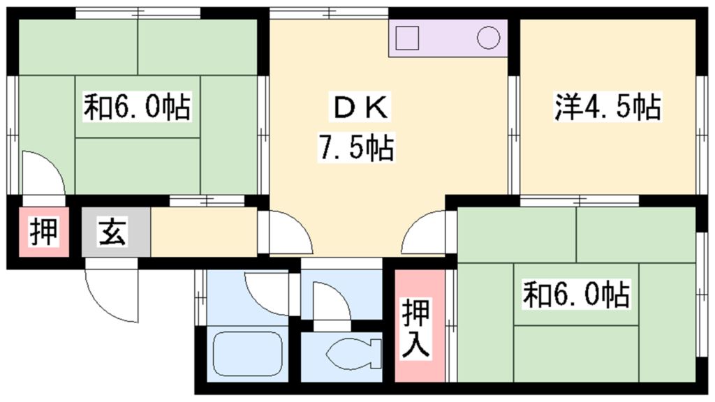 浜の宮スカイハイツ 間取り図