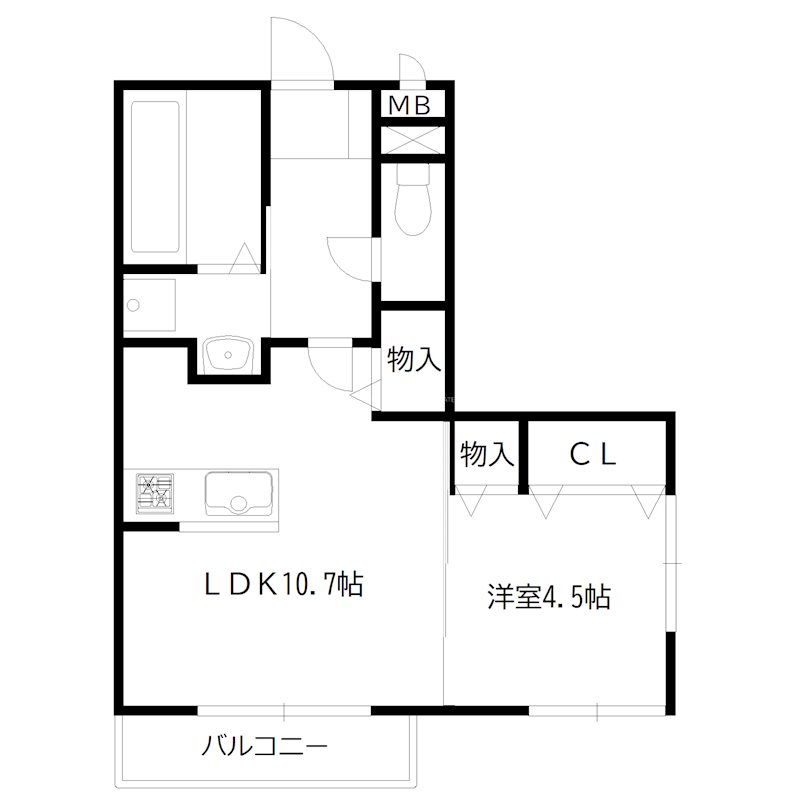 マンションパピルスⅡ 間取り図