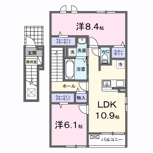 (仮)稲美町国北アパート 間取り図
