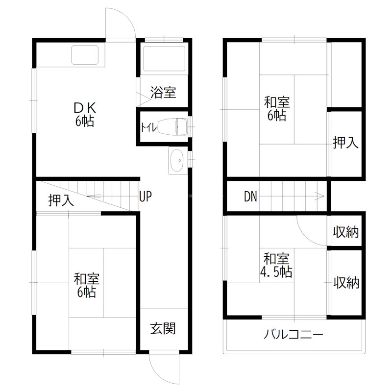 中津戸建 間取り図