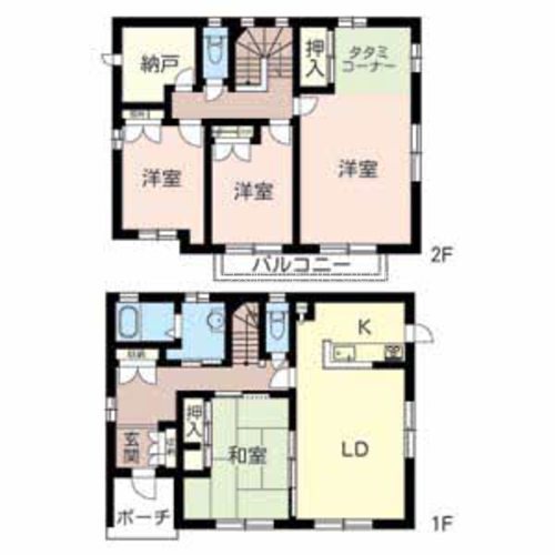 一色貸家 間取り図