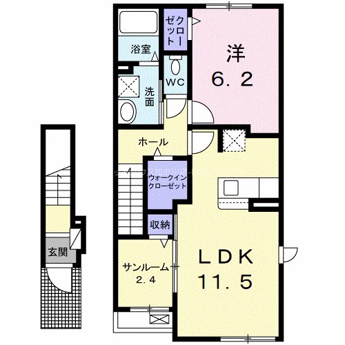 ネバーランドⅤ　Ｂ棟 間取り図