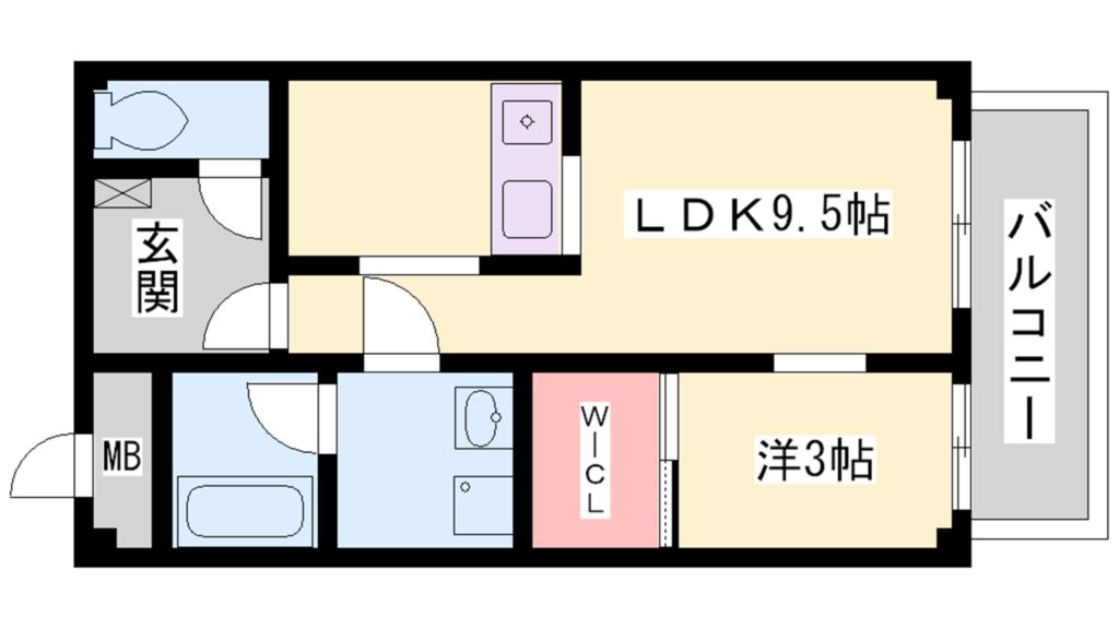 ディアコート大開 間取り図