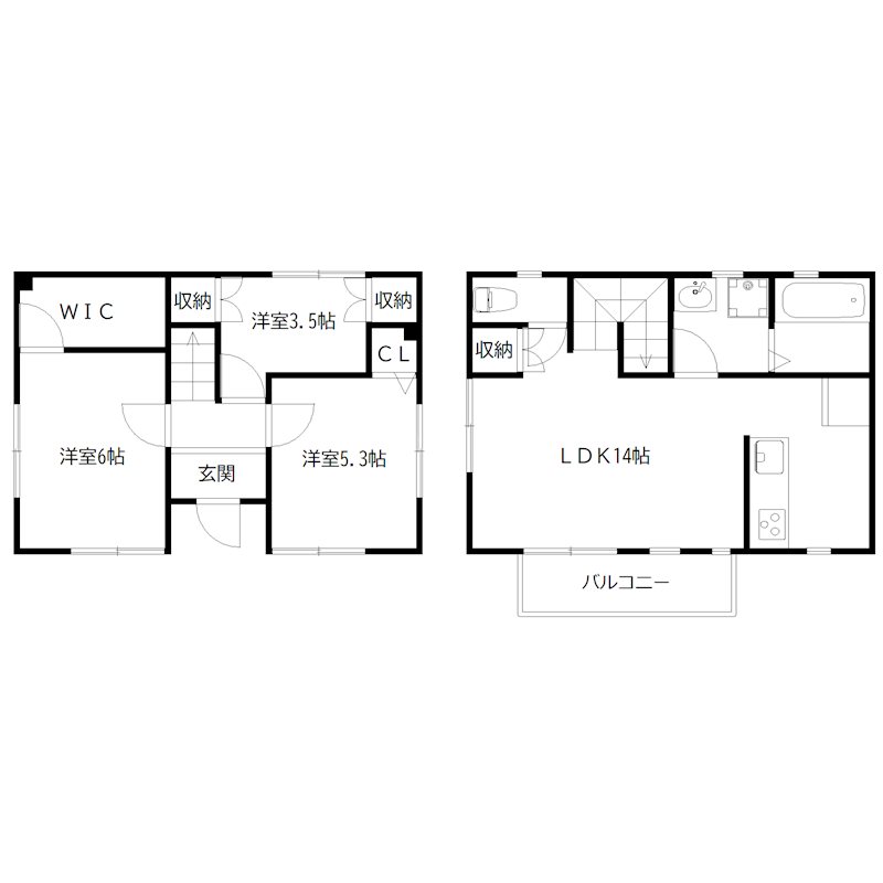 高砂市米田町米田　新築戸建て 間取り図