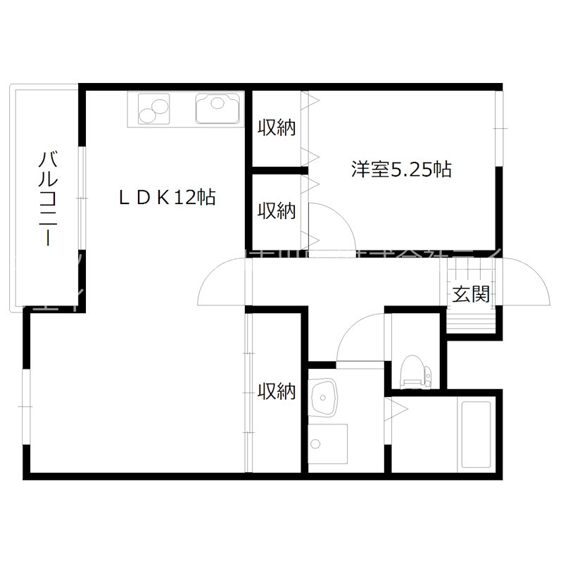 ルークフラット播磨 間取り図