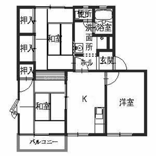 コートエスポワールB 間取り図