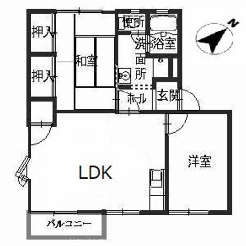 コートエスポワールB 間取り図
