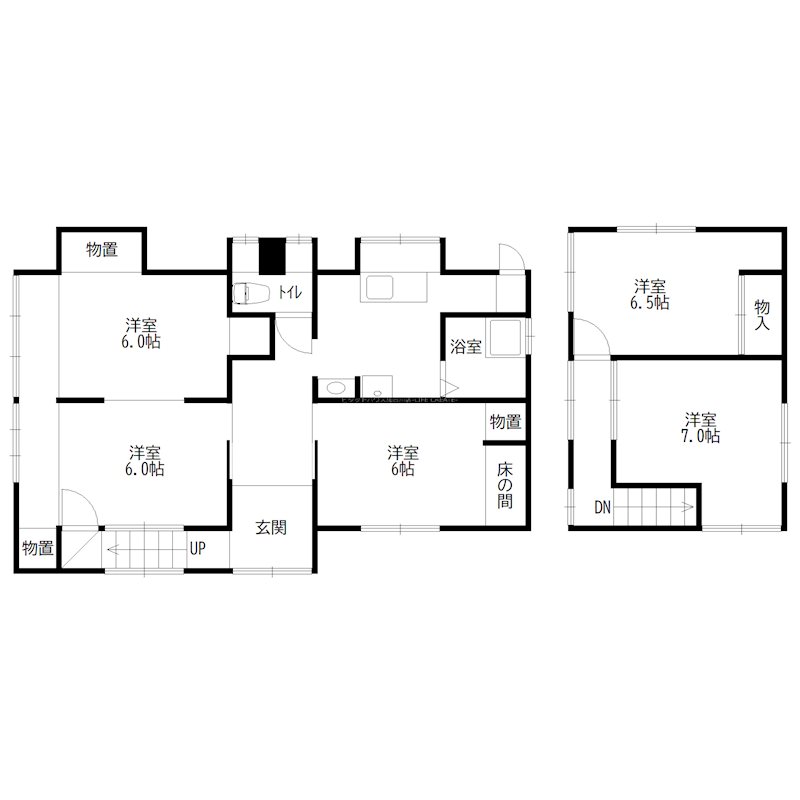 北在家戸建 間取り図