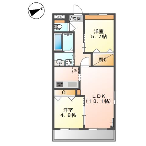 フレッサ友沢 間取り図
