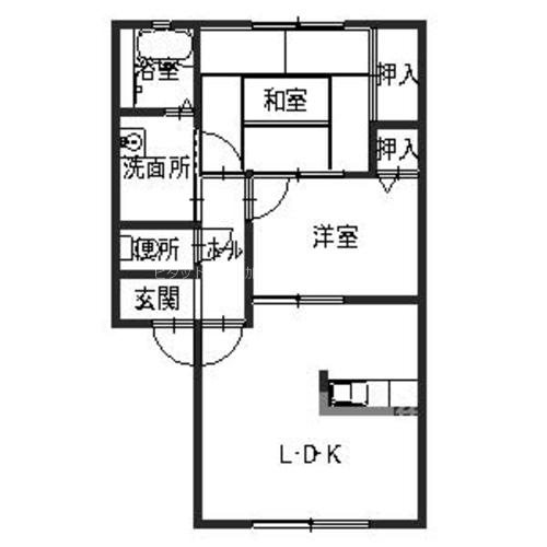 ヴィラ・シャンピニヨンⅡD 間取り図