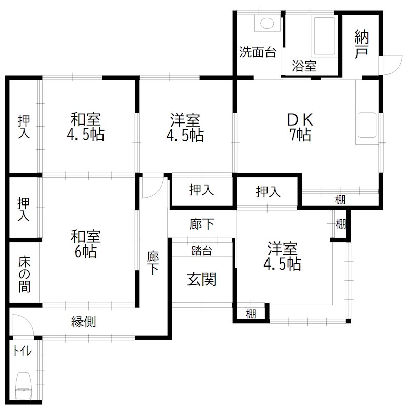本荘戸建 間取り図