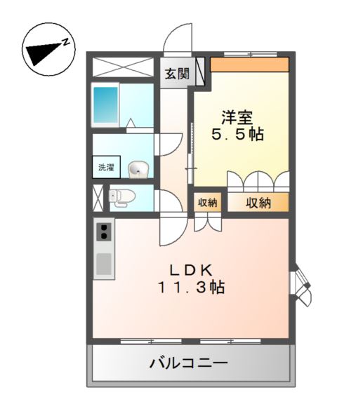 ビラージュ新野辺 間取り図