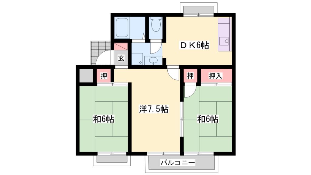 ロイヤルハイツ北野I 間取り図