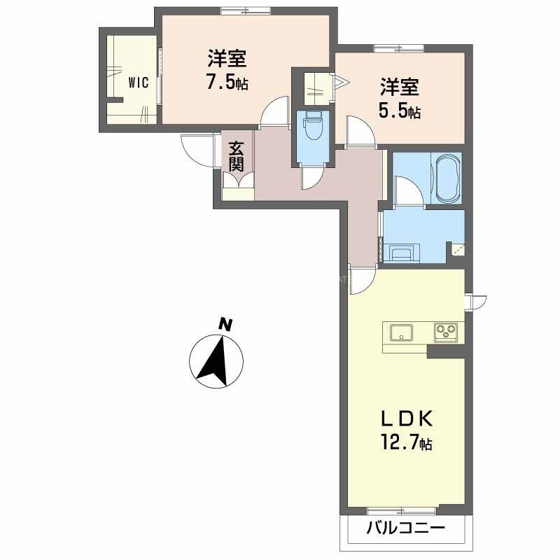 シャーメゾン　プレミアス　本町 間取り図