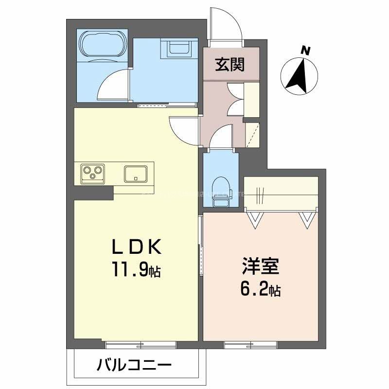 シャーメゾン　プレミアス　本町 間取り図