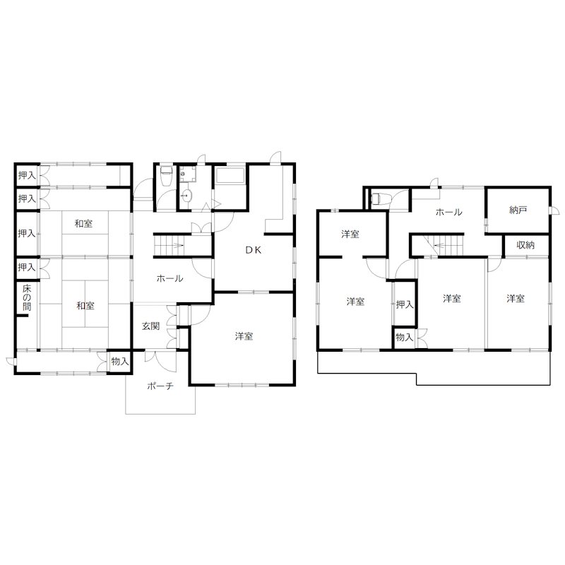 西井ノ口貸一戸建て 間取り図