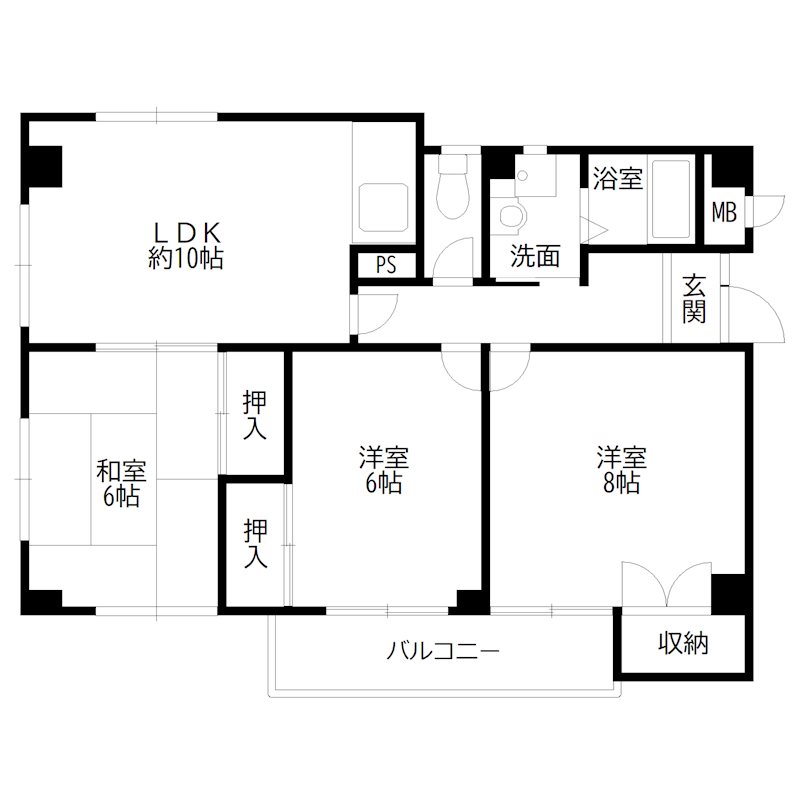 マイシティ１０１ 間取り図