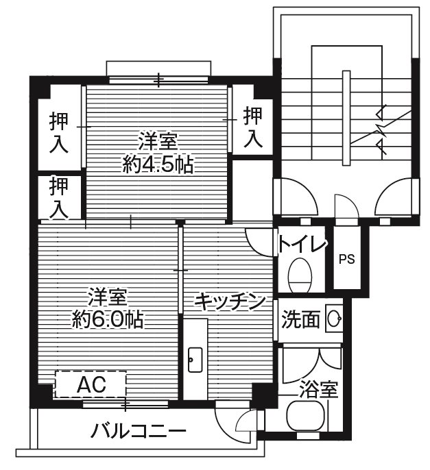 ビレッジハウス十王堂２号棟  間取り図