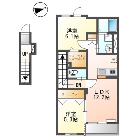 尾上町安田町新築アパート 間取り図