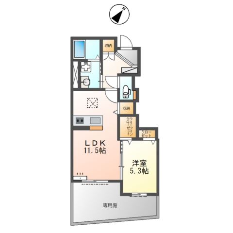 尾上町安田町新築アパート 間取り図