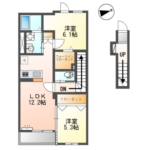尾上町安田町新築アパート 間取り図