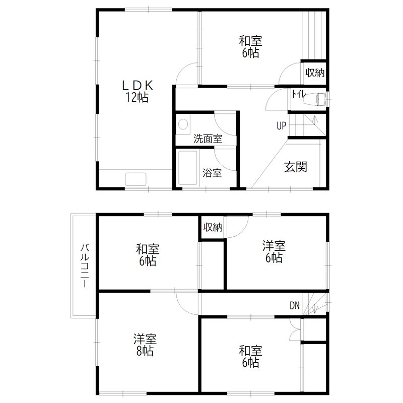 北脇戸建 間取り図