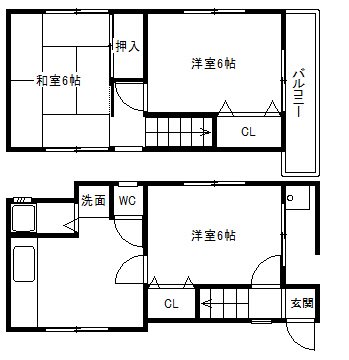 土山タウンハウス 間取り図