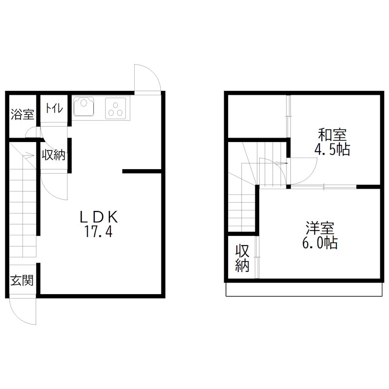 曽根町テラスハウス 間取り図