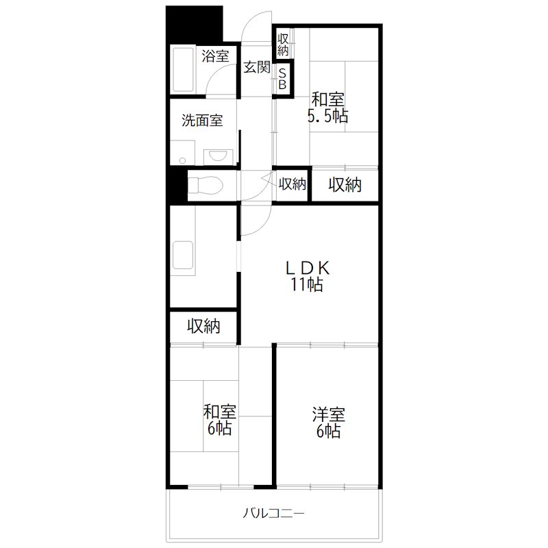 高砂ハイツ 間取り図