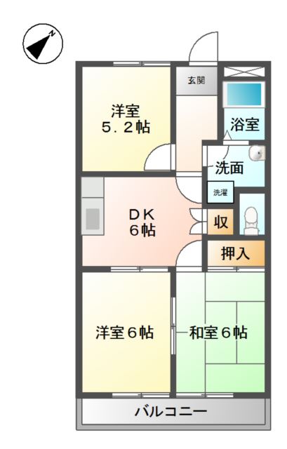 グランディール浜の宮 間取り図
