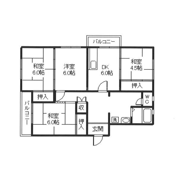 新神野住宅4号棟 間取り図