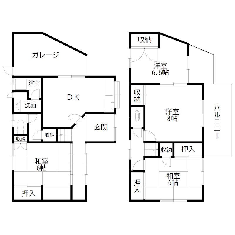 尾上町池田駐車場付き戸建 間取り図